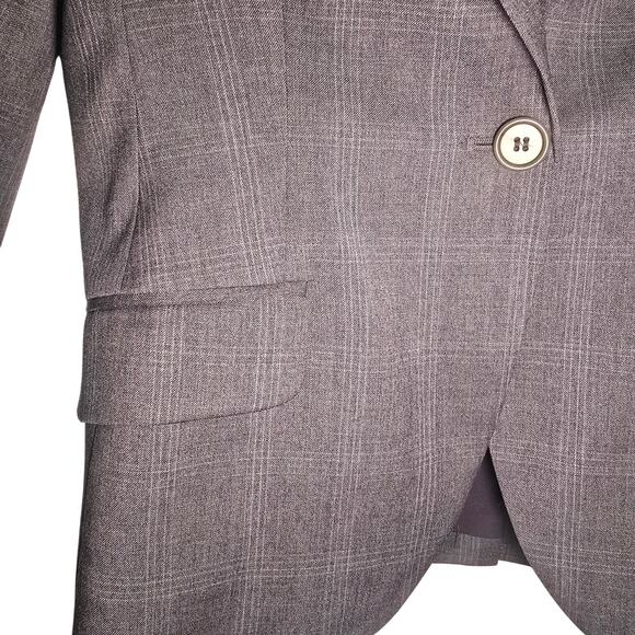 Theory Wool Single Button Gray Blazer Size 4 - Picture 3 of 7